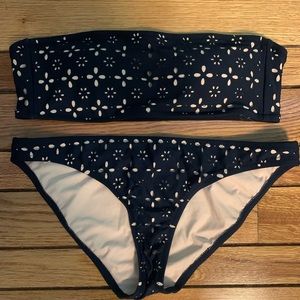 Jcrew Eyelet Laser bathing suit